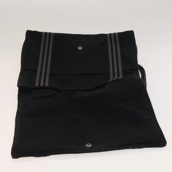 HERMES Fourre Tout Bassas MM Shoulder Bag Canvas Black Auth - Picture 5 of 14